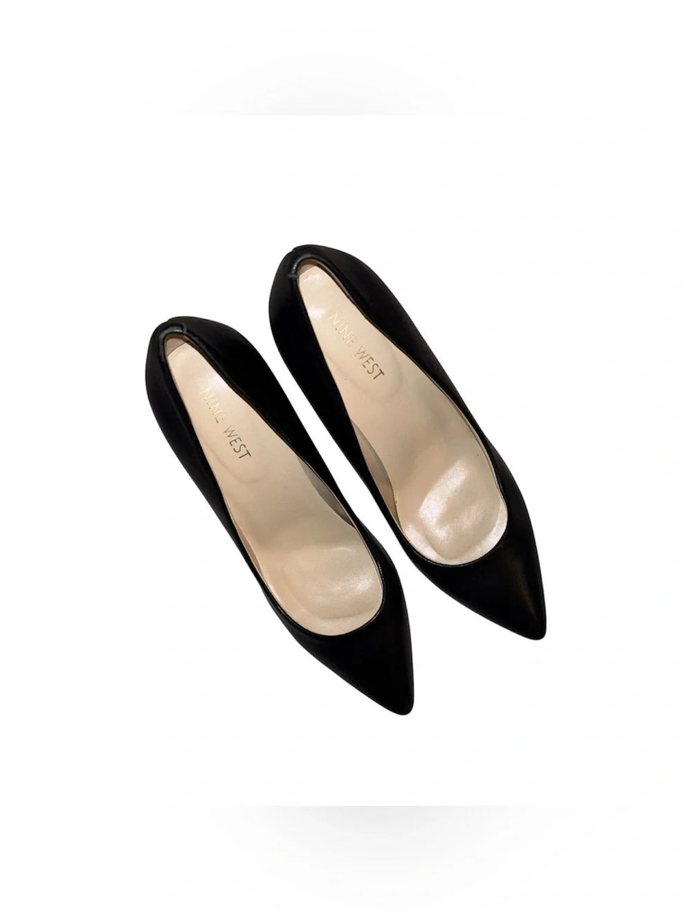 Nine West Black Leather Stilettos